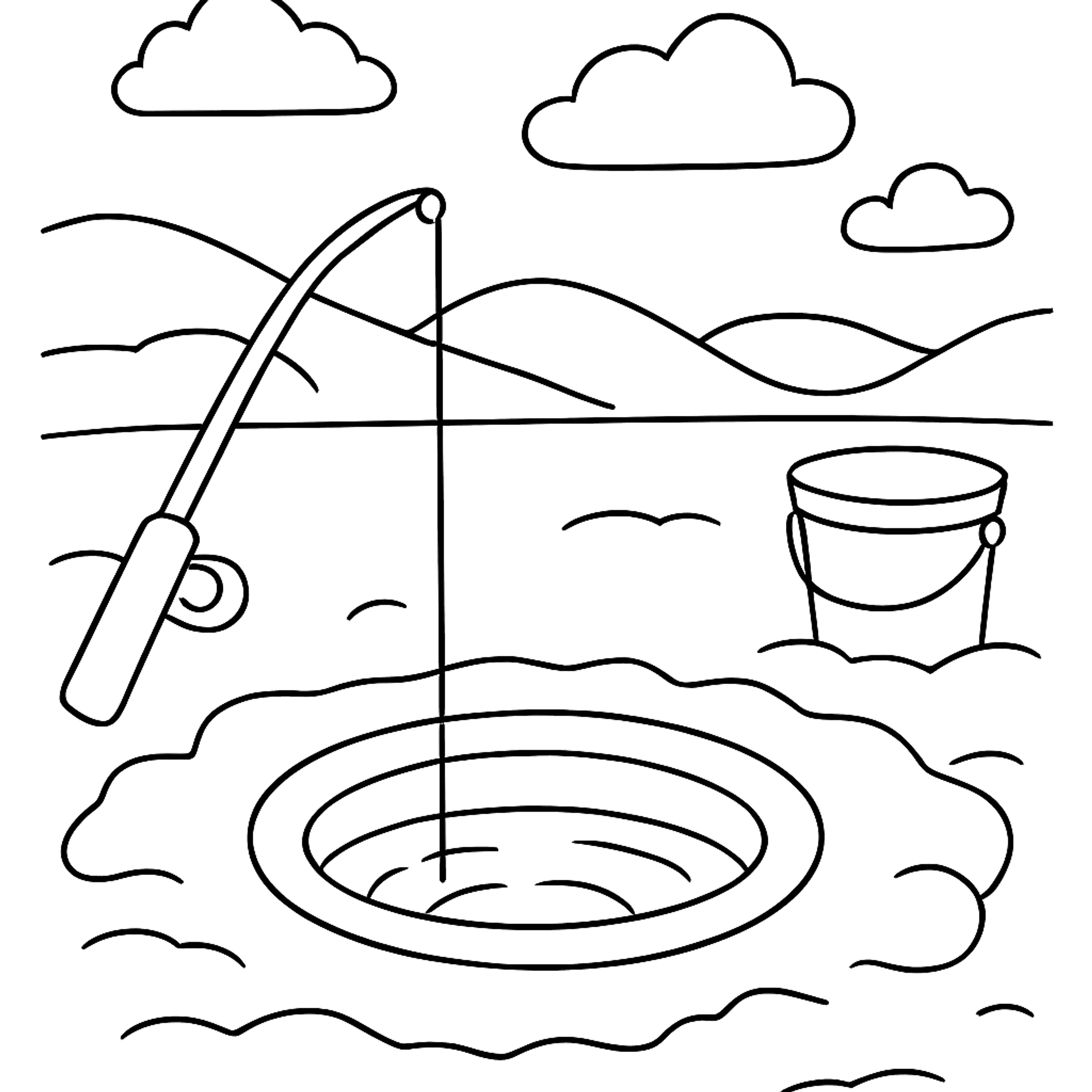 IJsvissen Kleurplaat