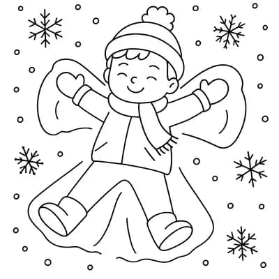 Sneeuwengel Kleurplaat