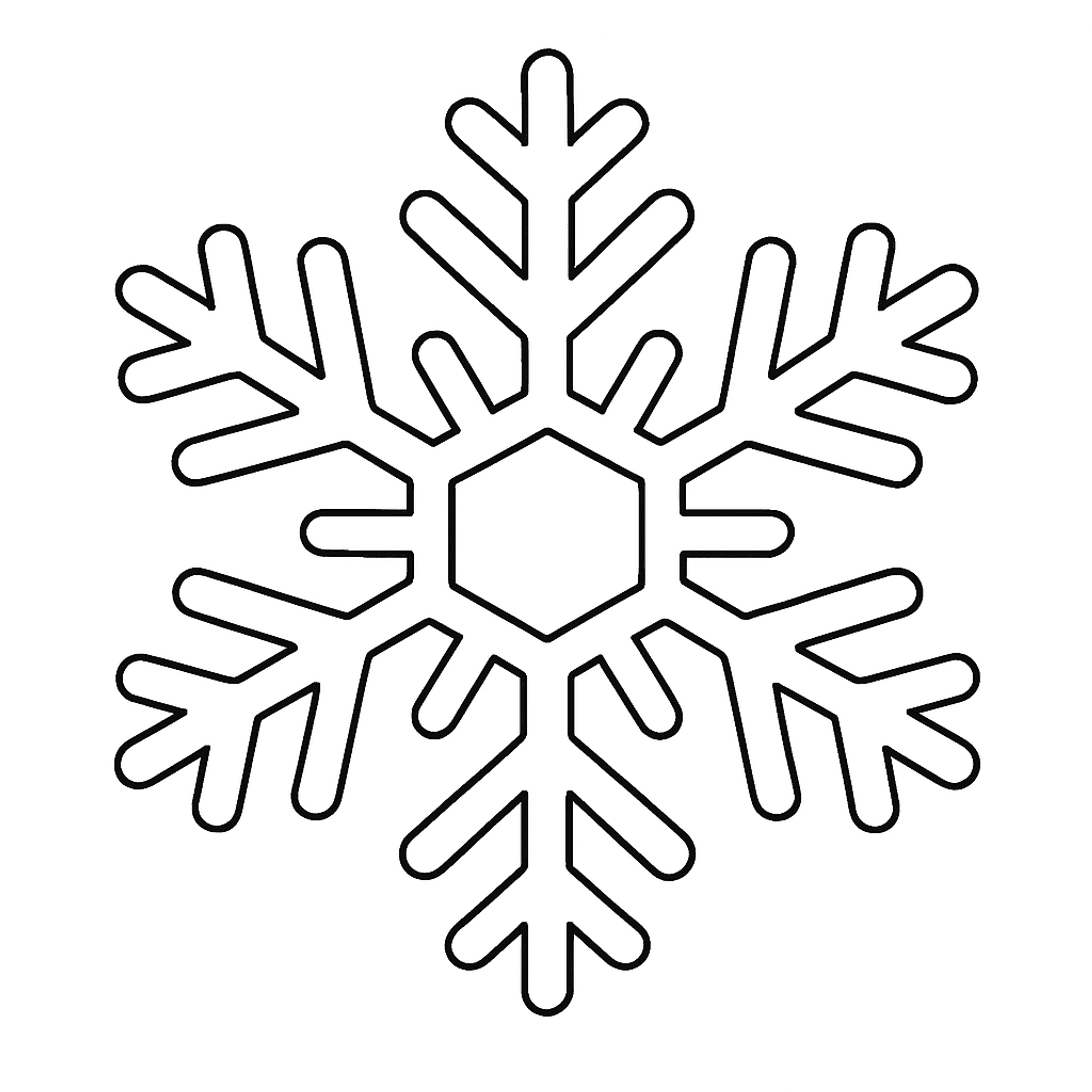 Winter Snowflake Kleurplaat
