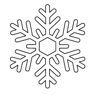 Winter Snowflake Kleurplaat