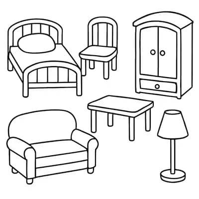 Dollhouse Furniture Tiny Kleurplaat