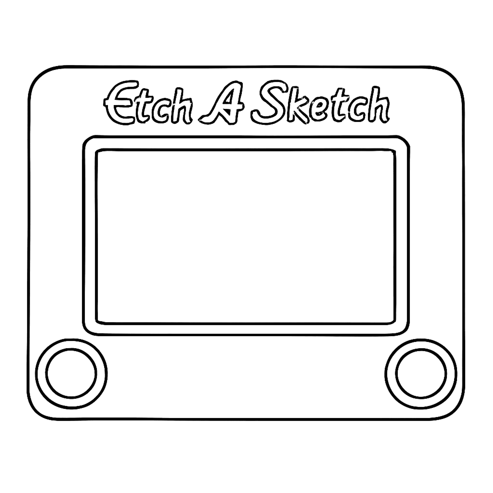 Etch A Sketch Kleurplaat