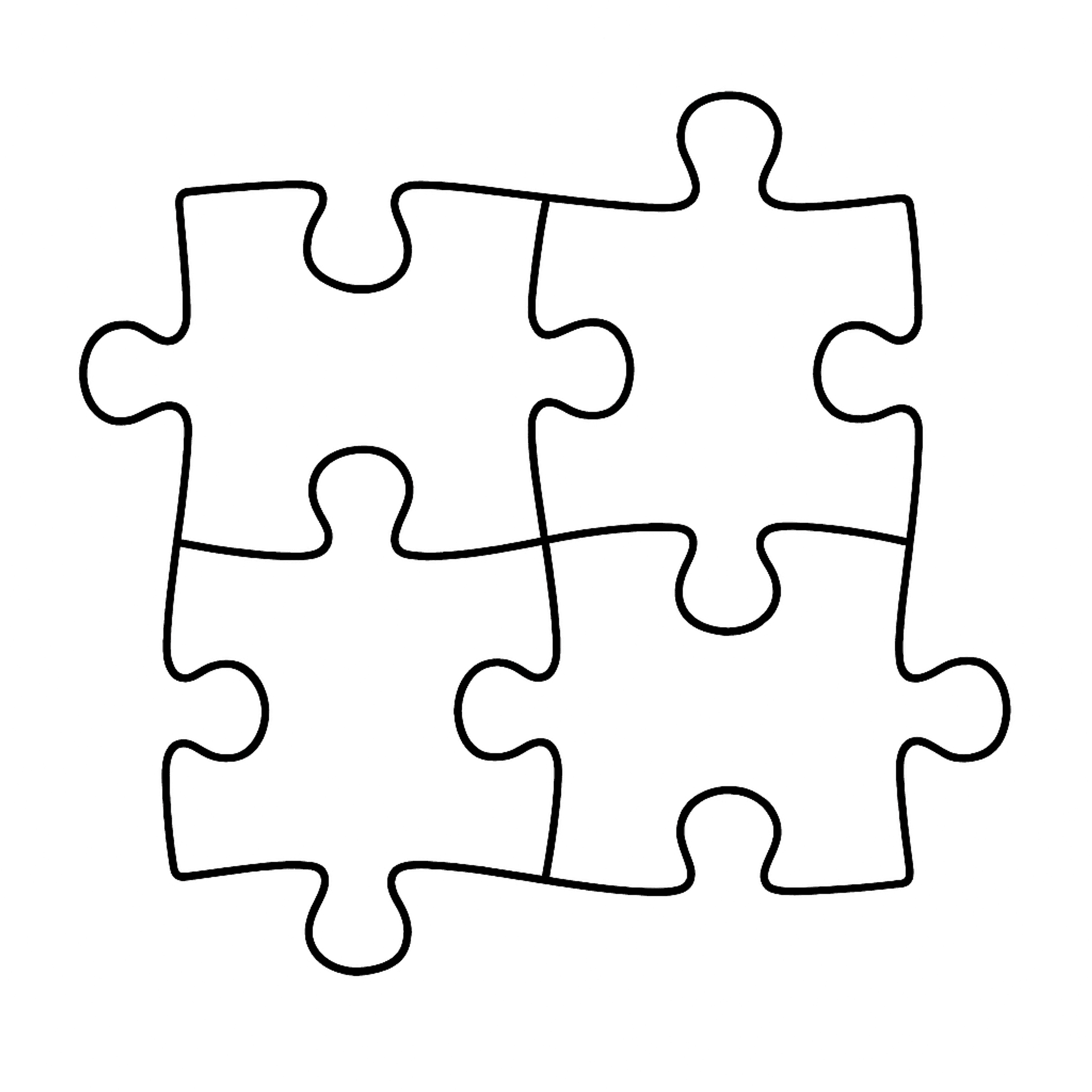 Puzzelstukjes Kleurplaat