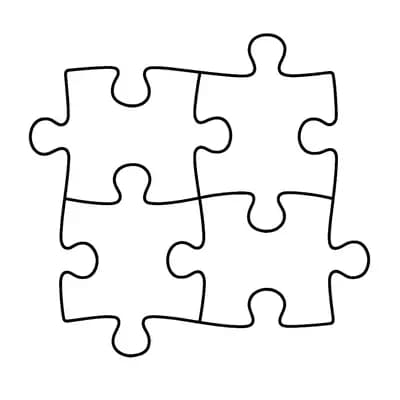Puzzelstukjes Kleurplaat