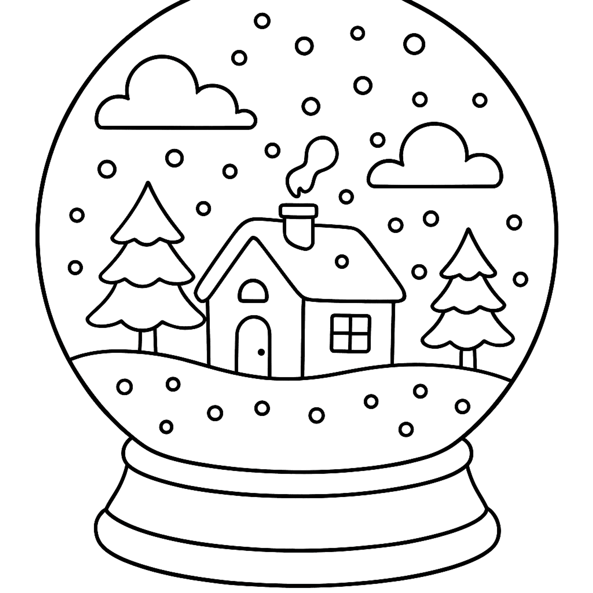 Sneeuwbol Kleurplaat