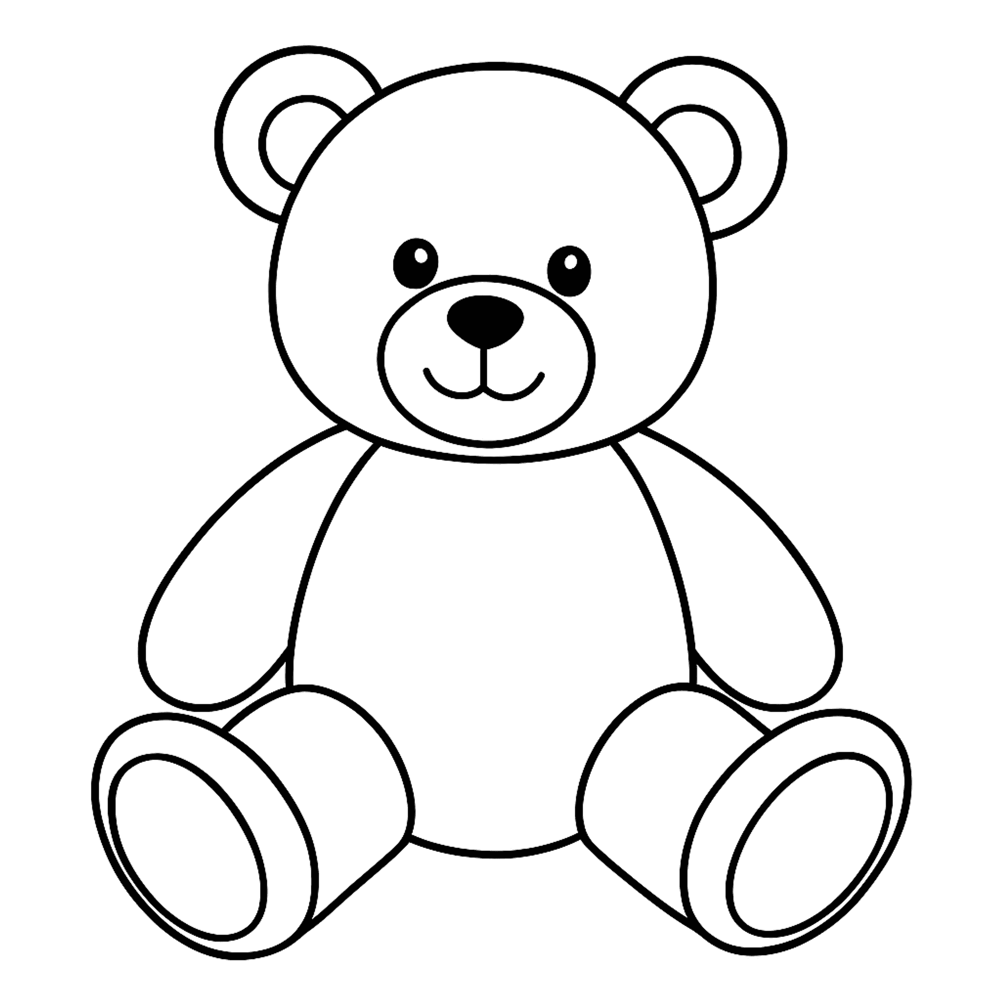 Teddybeer Kleurplaat