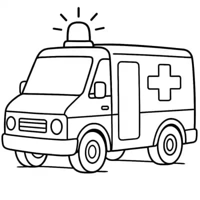 Toy Ambulance With Kleurplaat