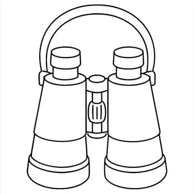 Toy Binoculars Explorer Kleurplaat
