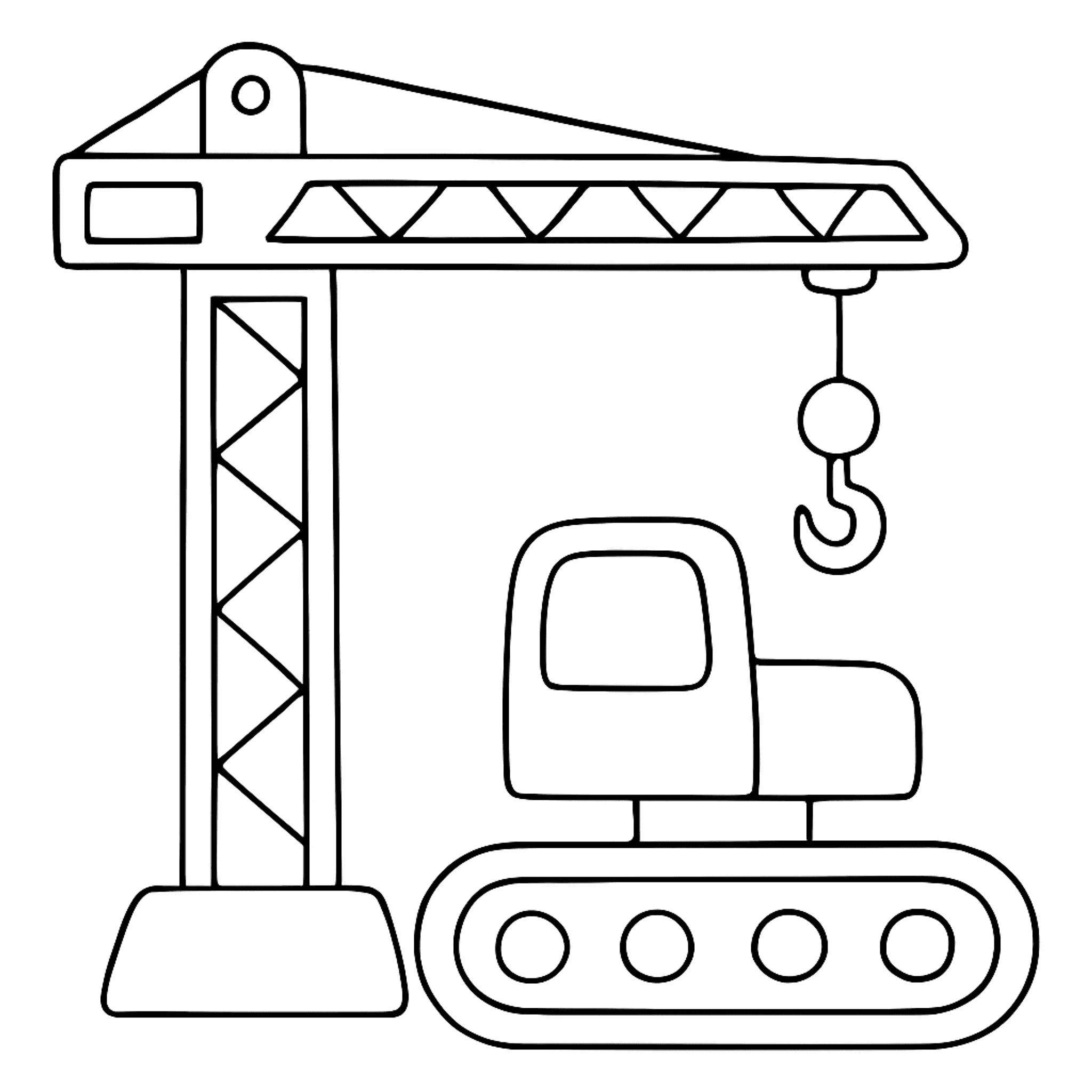 Toy Construction Crane Kleurplaat