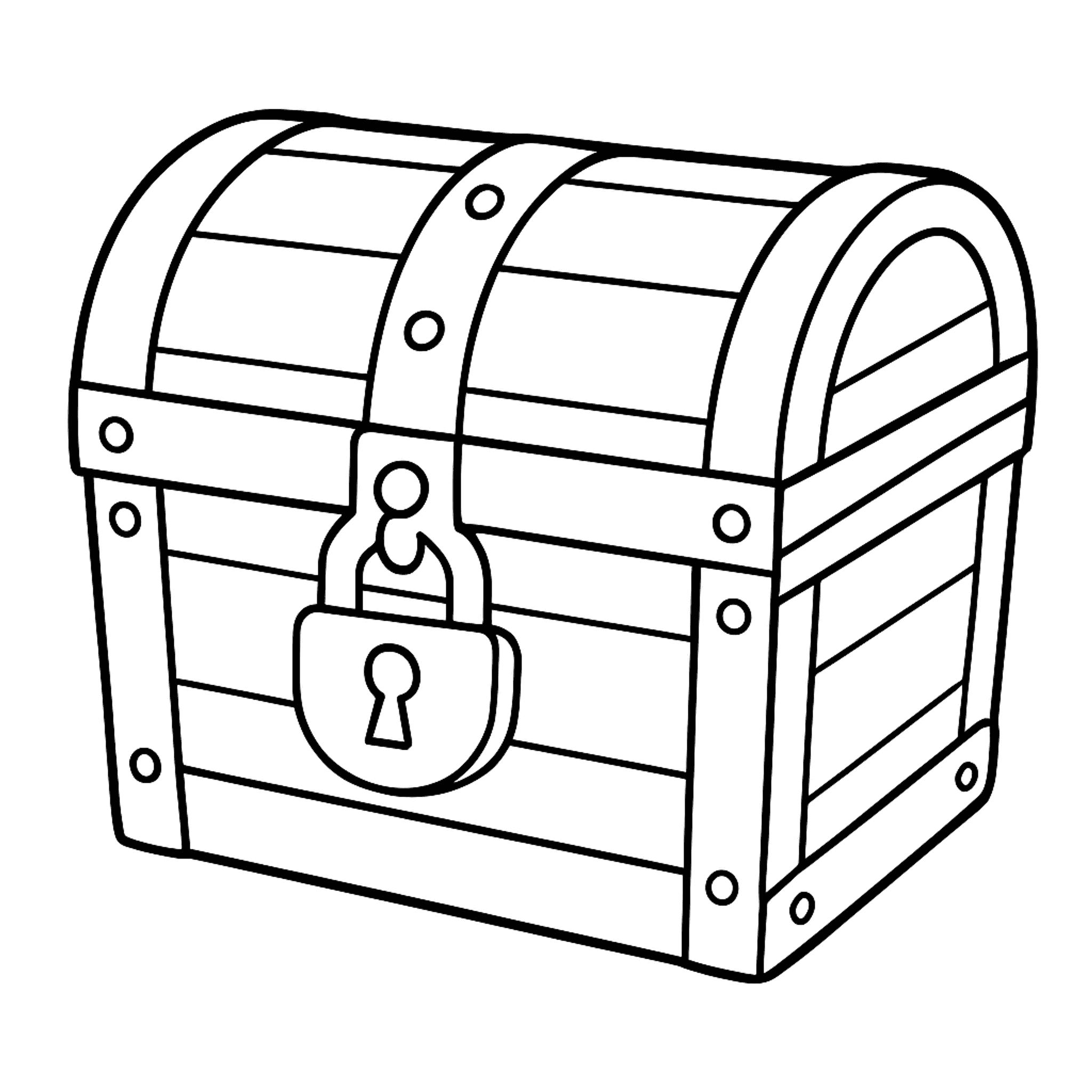 Toy Pirate Chest Kleurplaat