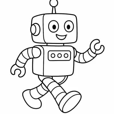 Speelgoedrobot Kleurplaat