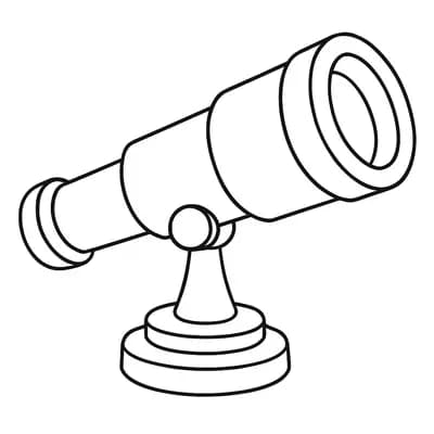 Speelgoedtelescoop Kleurplaat