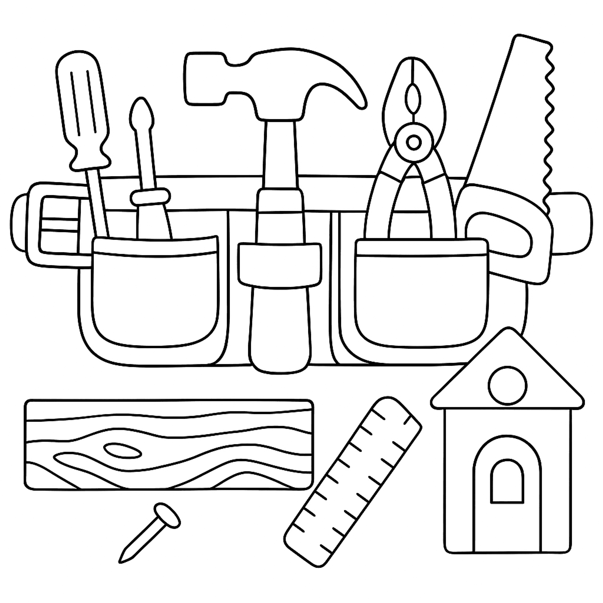 Toy Tool Belt Kleurplaat