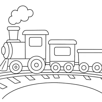 Speelgoedtrein Kleurplaat
