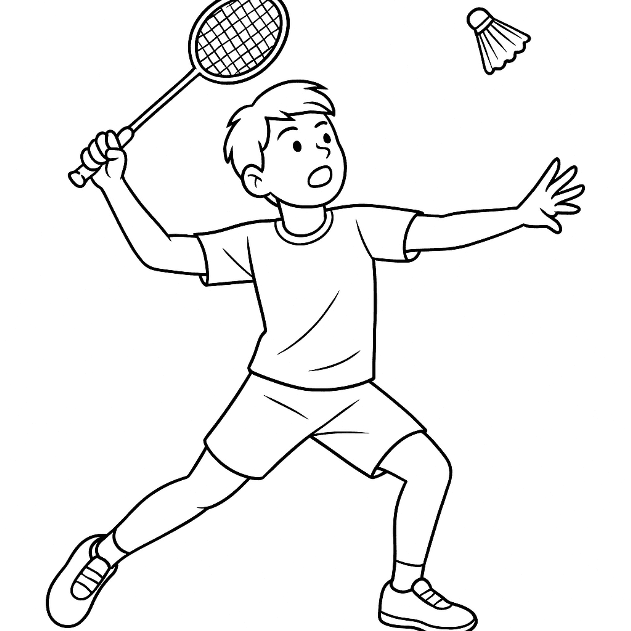 Badmintonner Kleurplaat