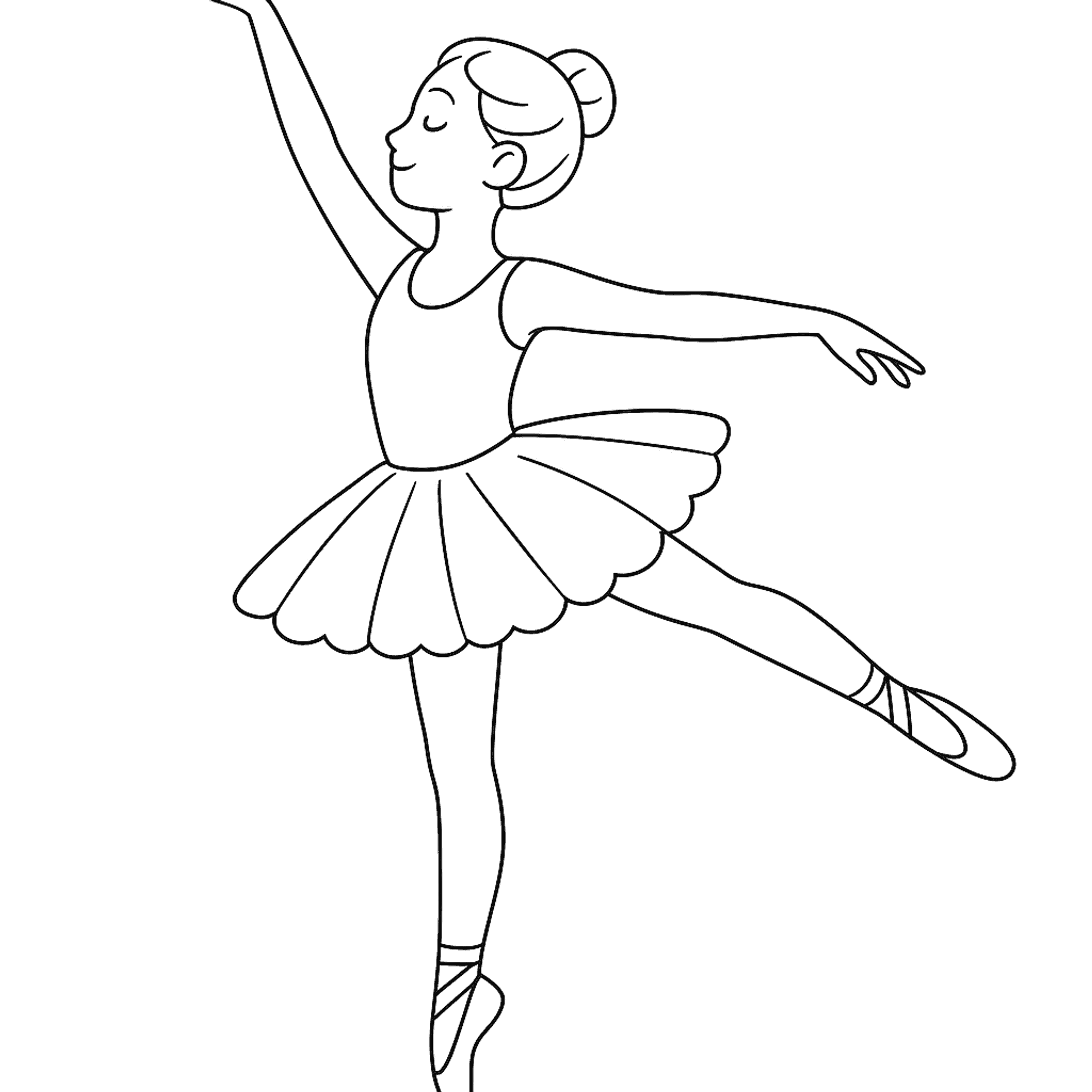 Ballerina Kleurplaat