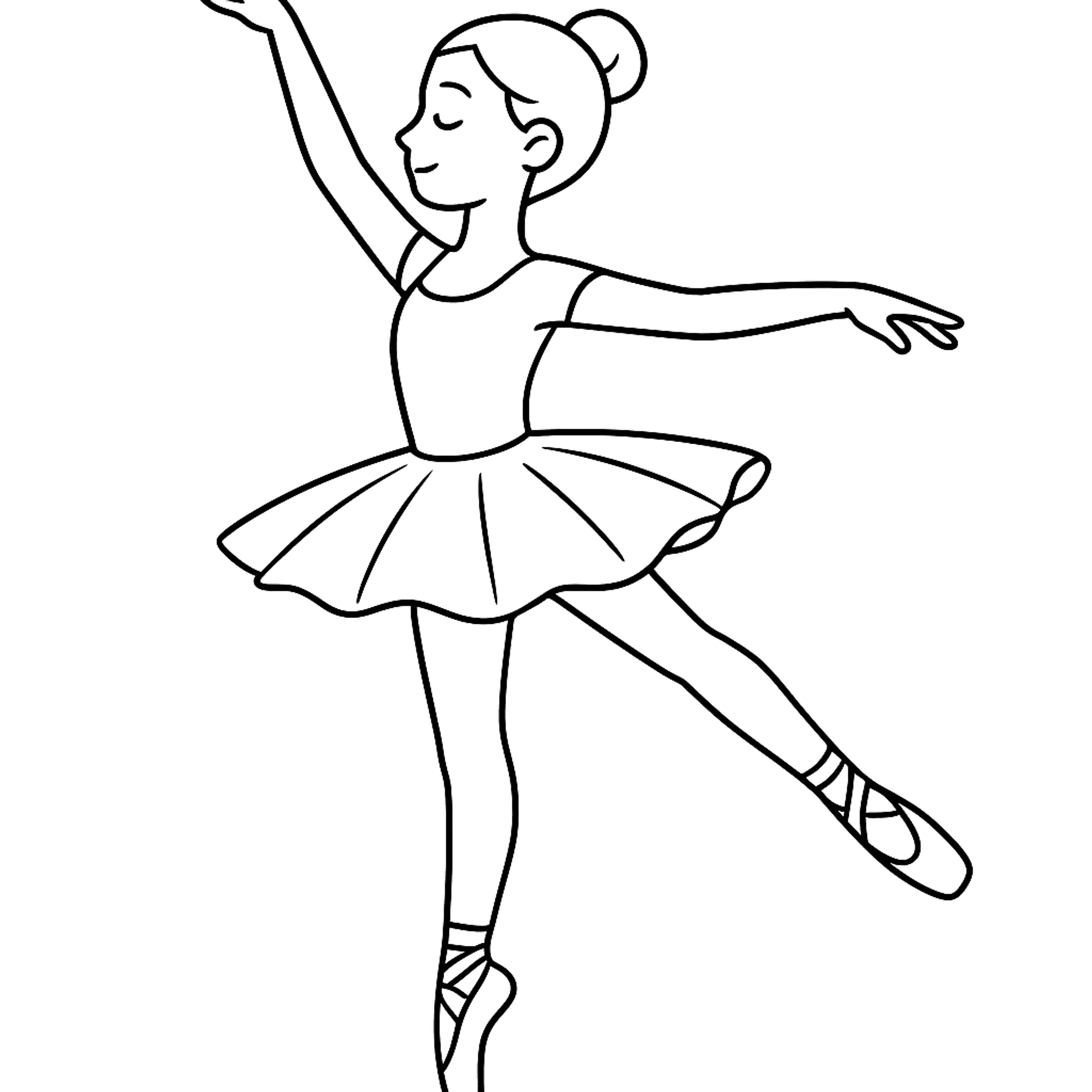 Balletdanseres Kleurplaat
