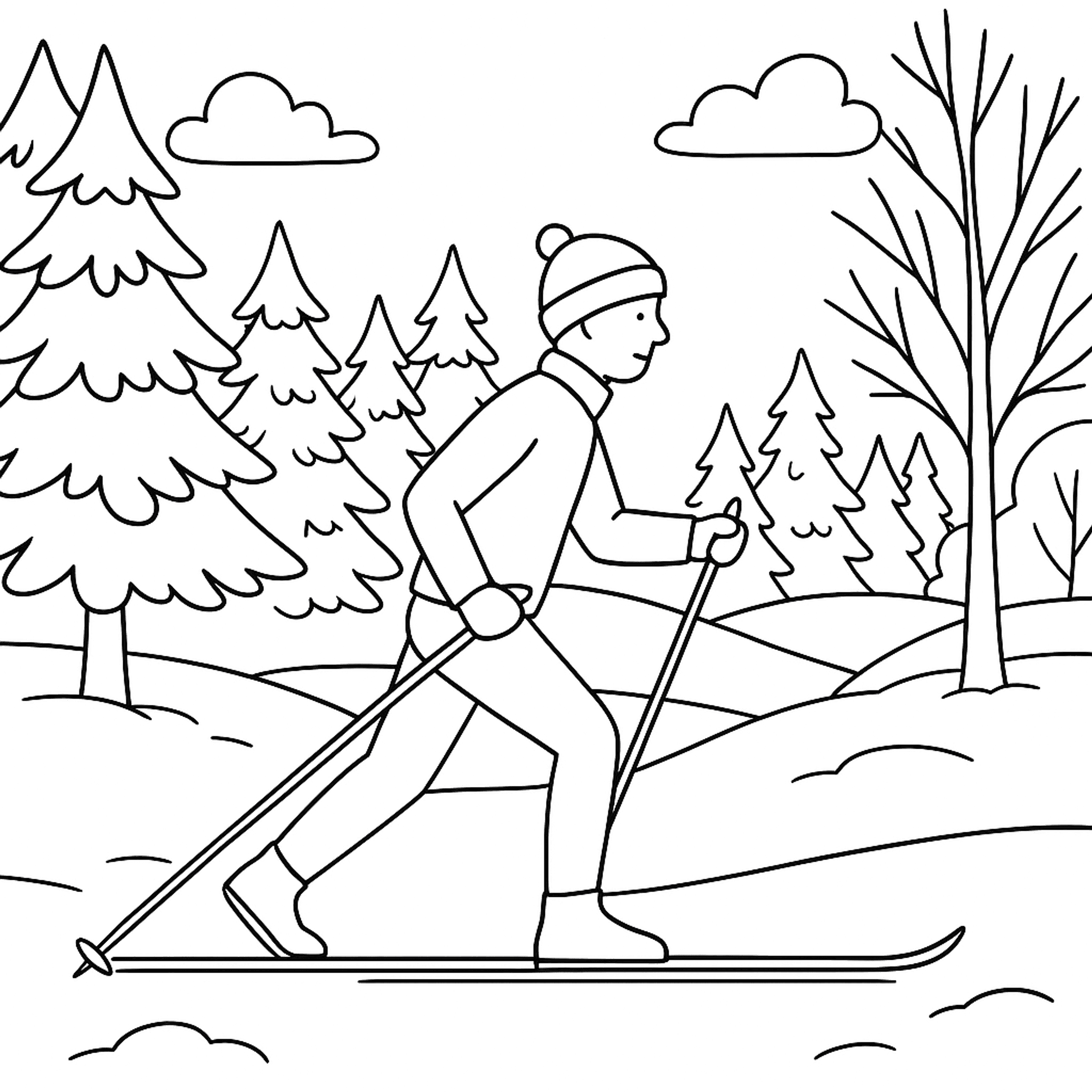 Cross Country Kleurplaat