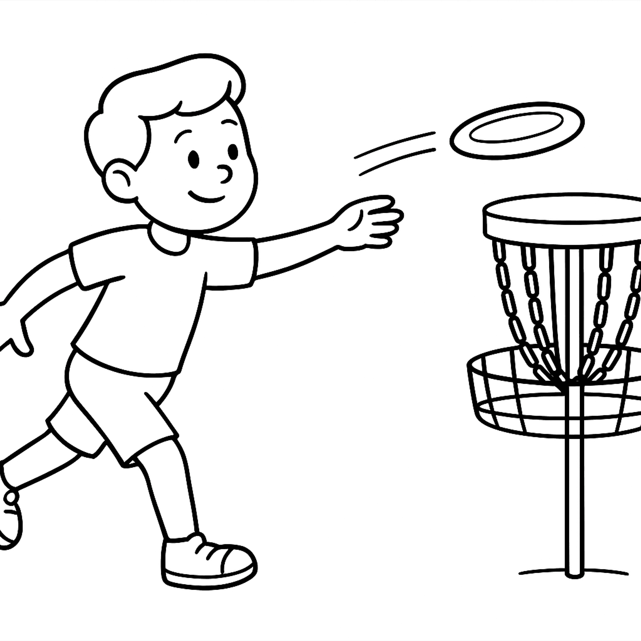 Disc Golf Kleurplaat