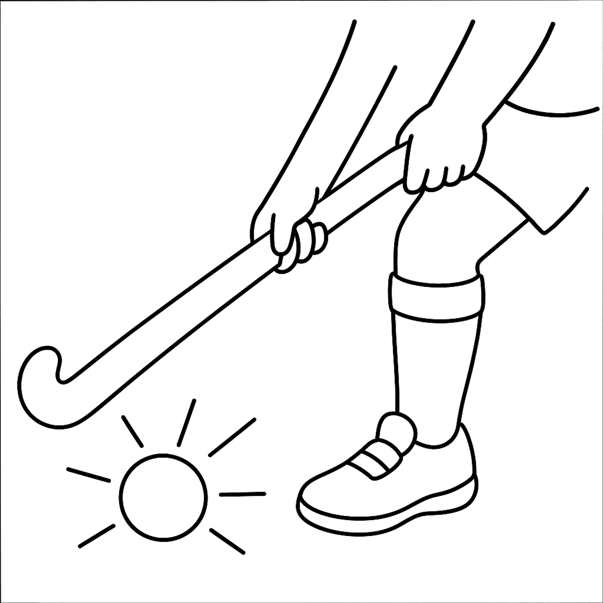 Field Hockey Kleurplaat