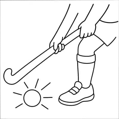 Field Hockey Kleurplaat
