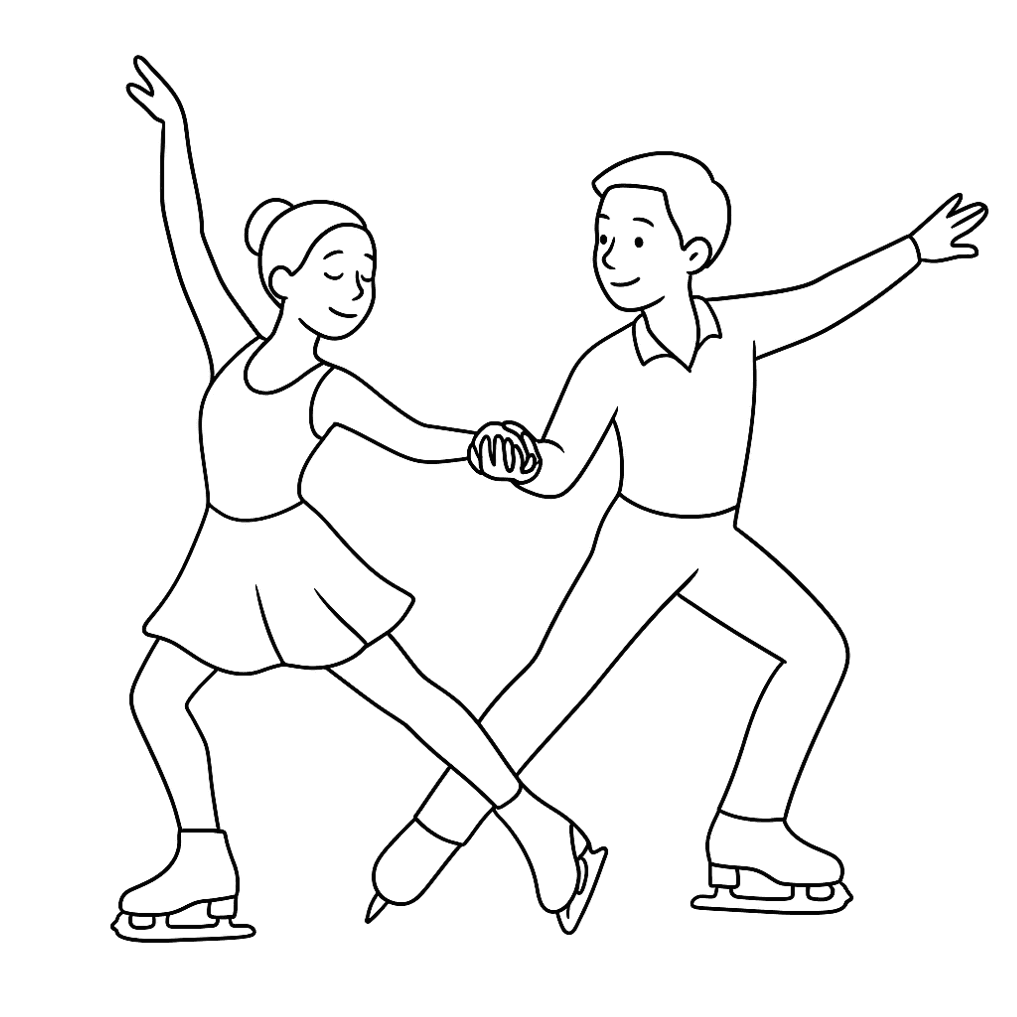 Figure Skating Kleurplaat