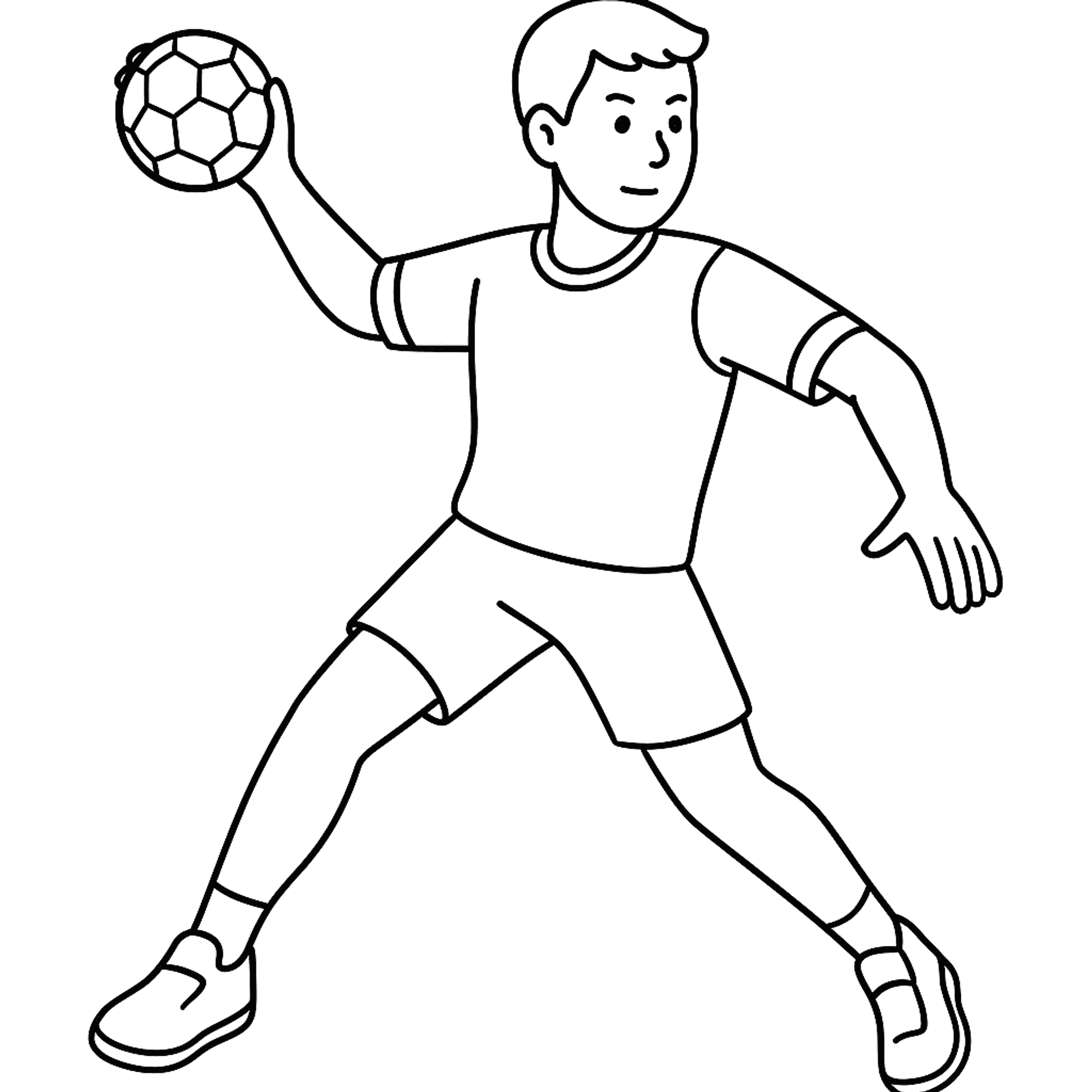 Handballer Kleurplaat