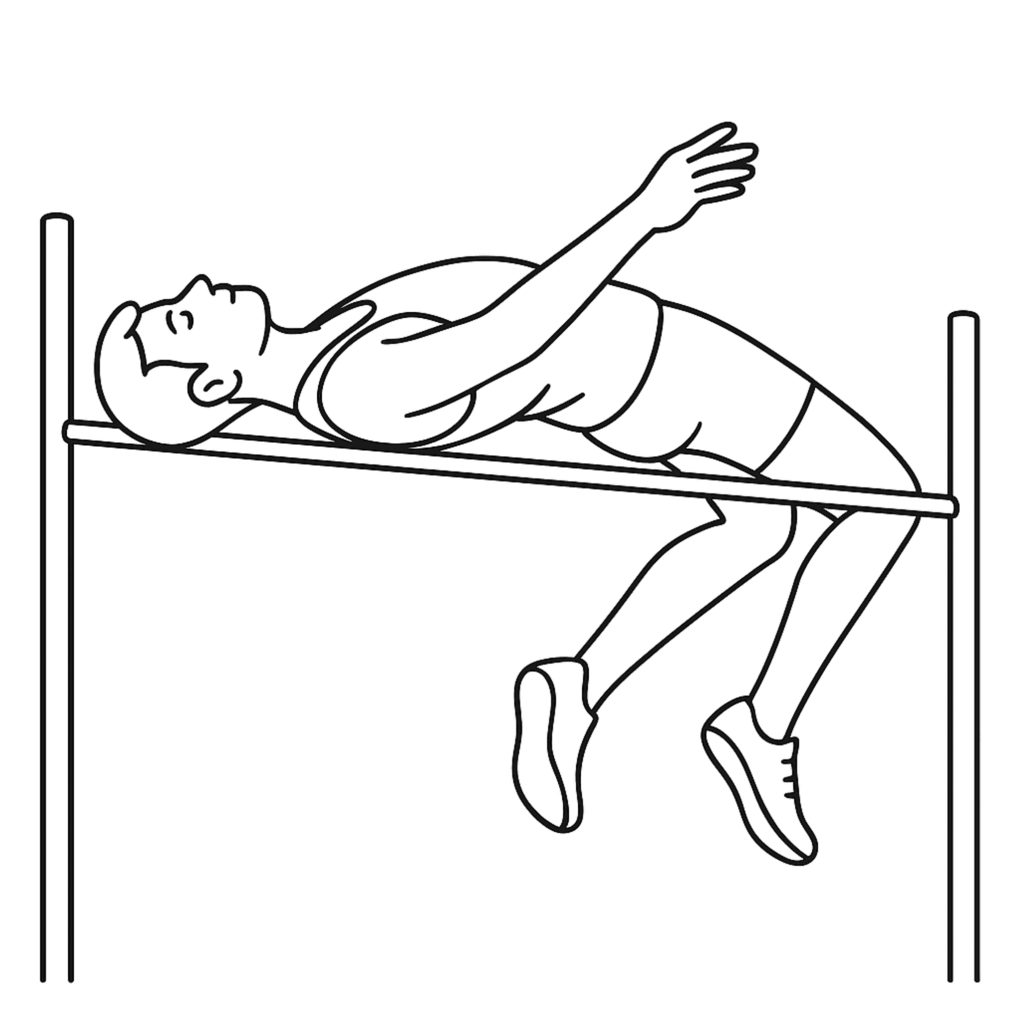 High Jump Kleurplaat