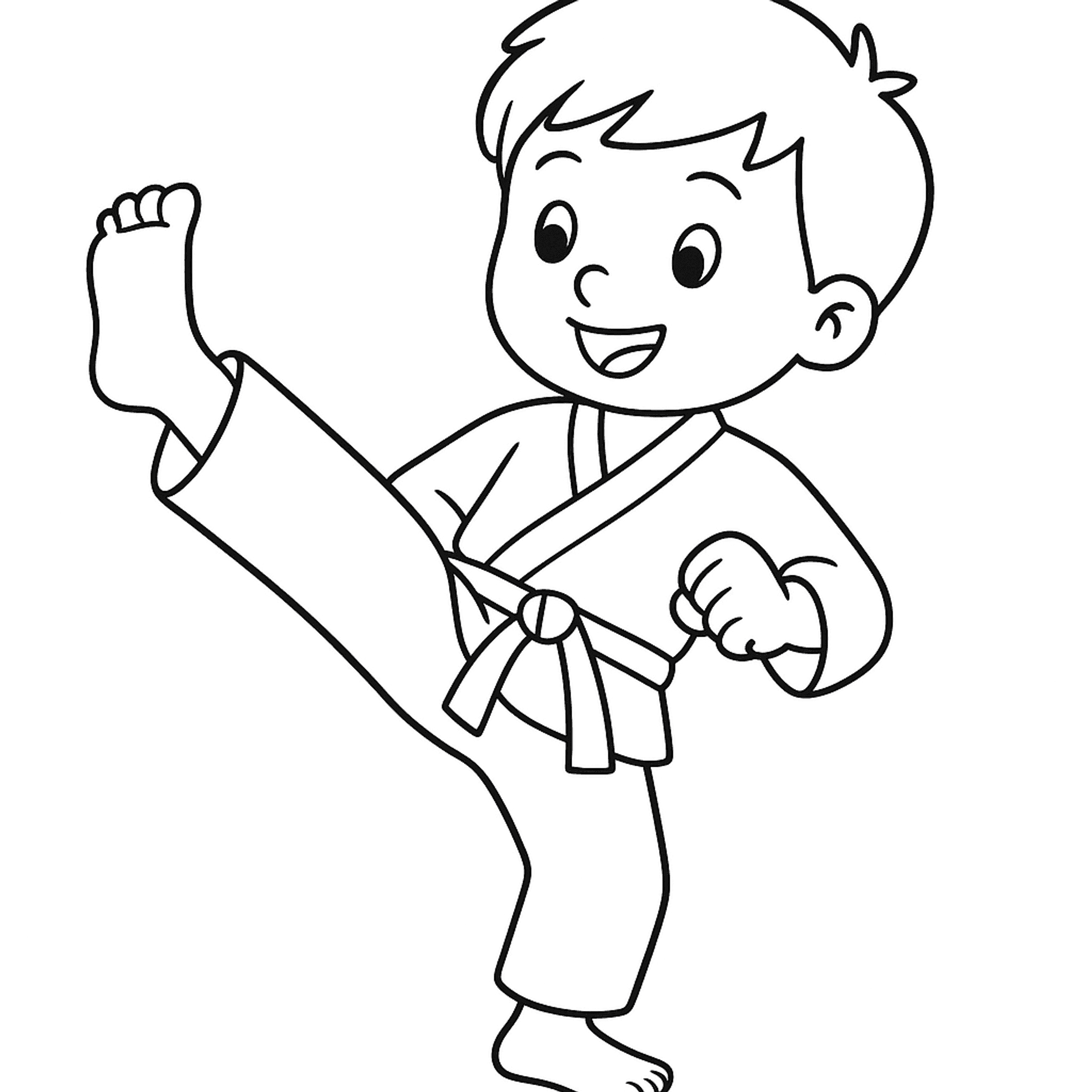 Karateka Kleurplaat