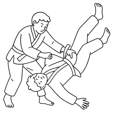 Judo Kleurplaat