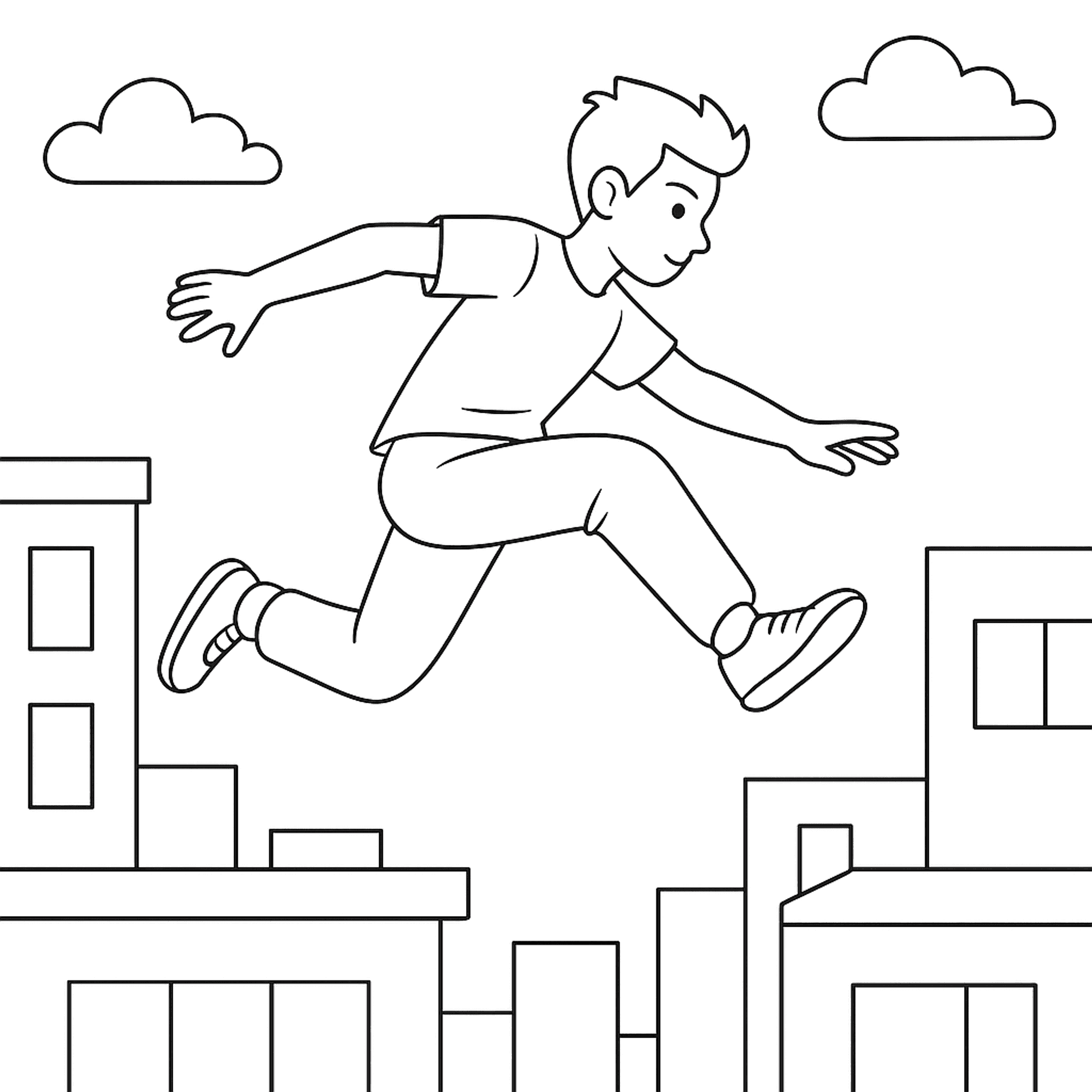 Parkour Kleurplaat