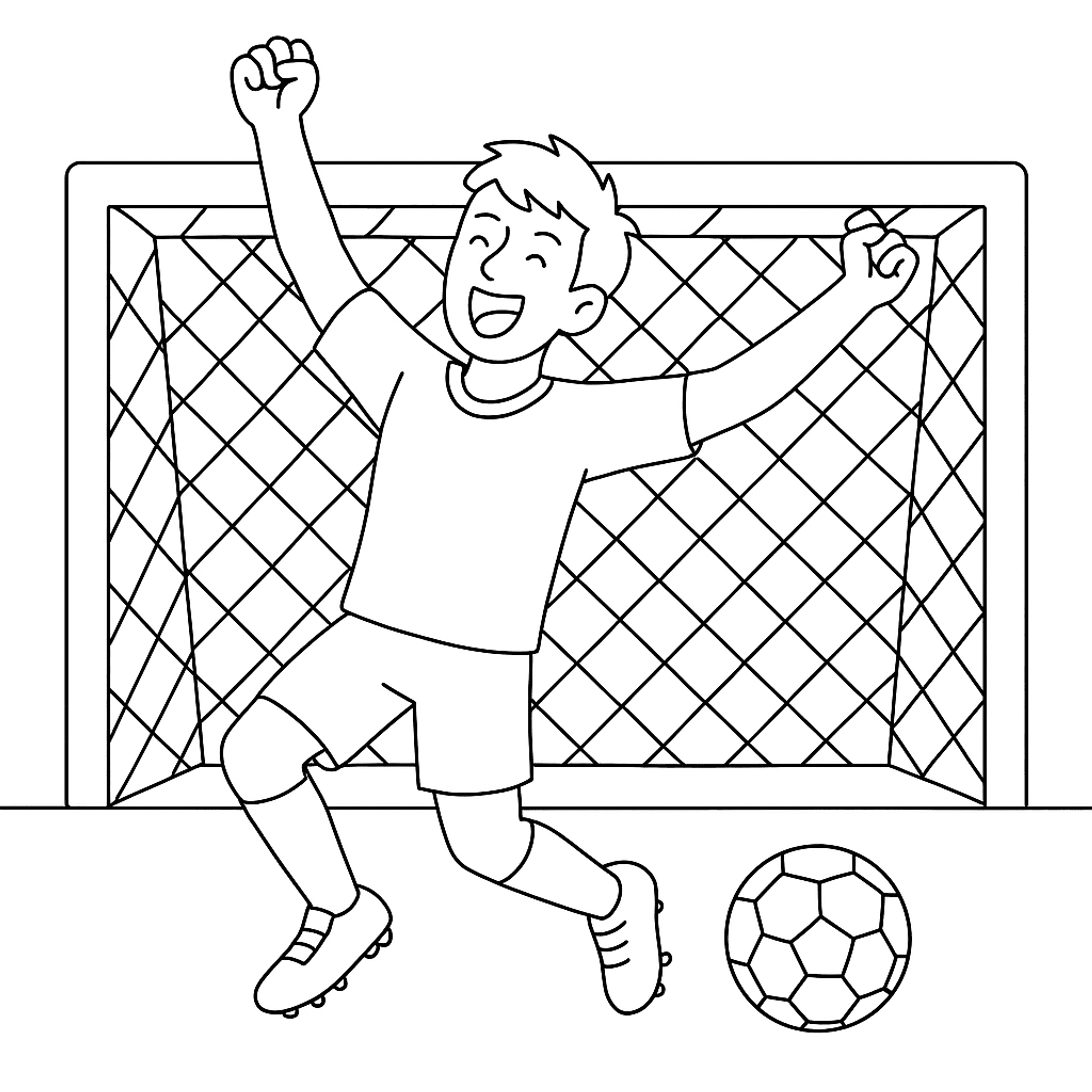 Goal Viering Kleurplaat