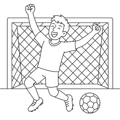 Goal Viering Kleurplaat