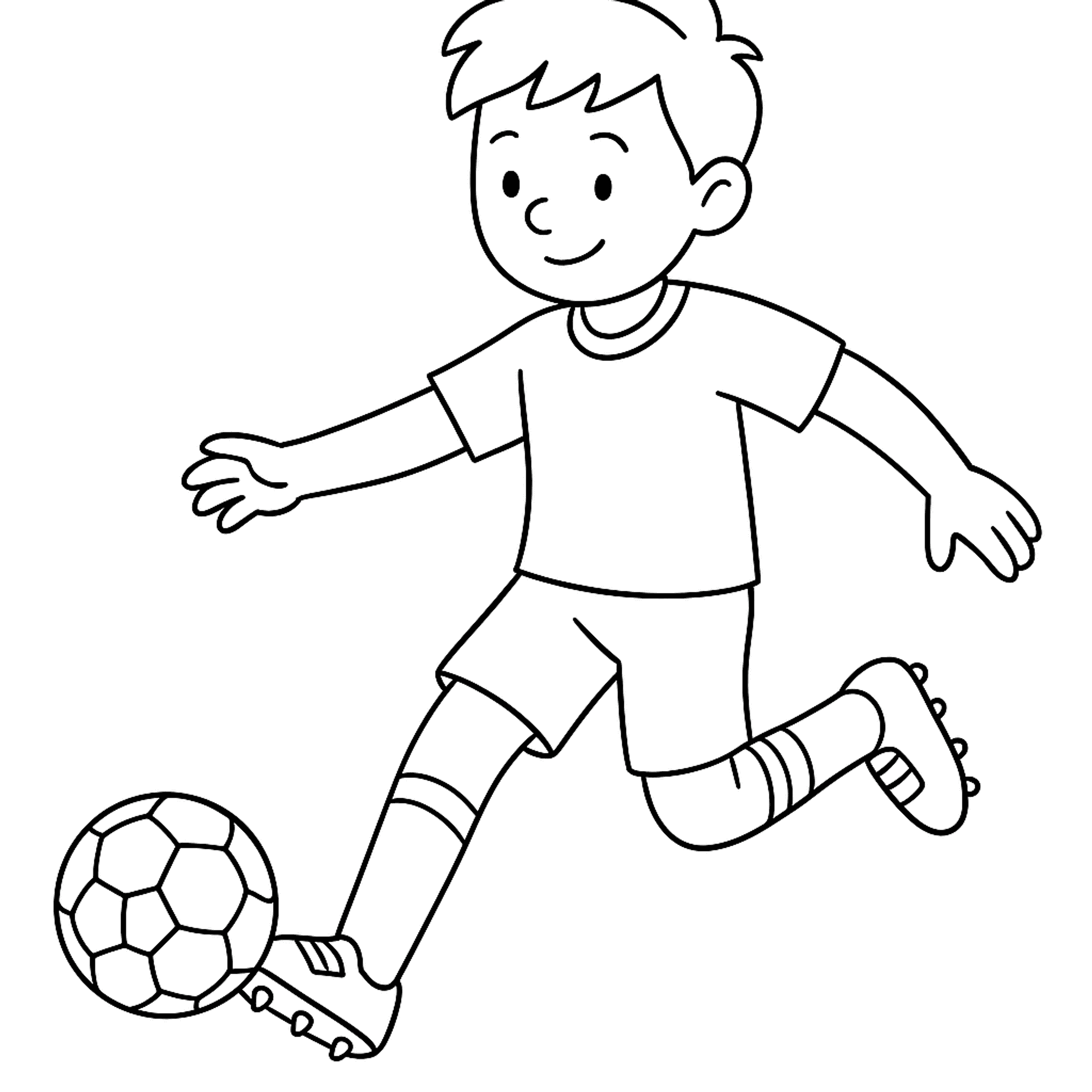 Voetballer Kleurplaat