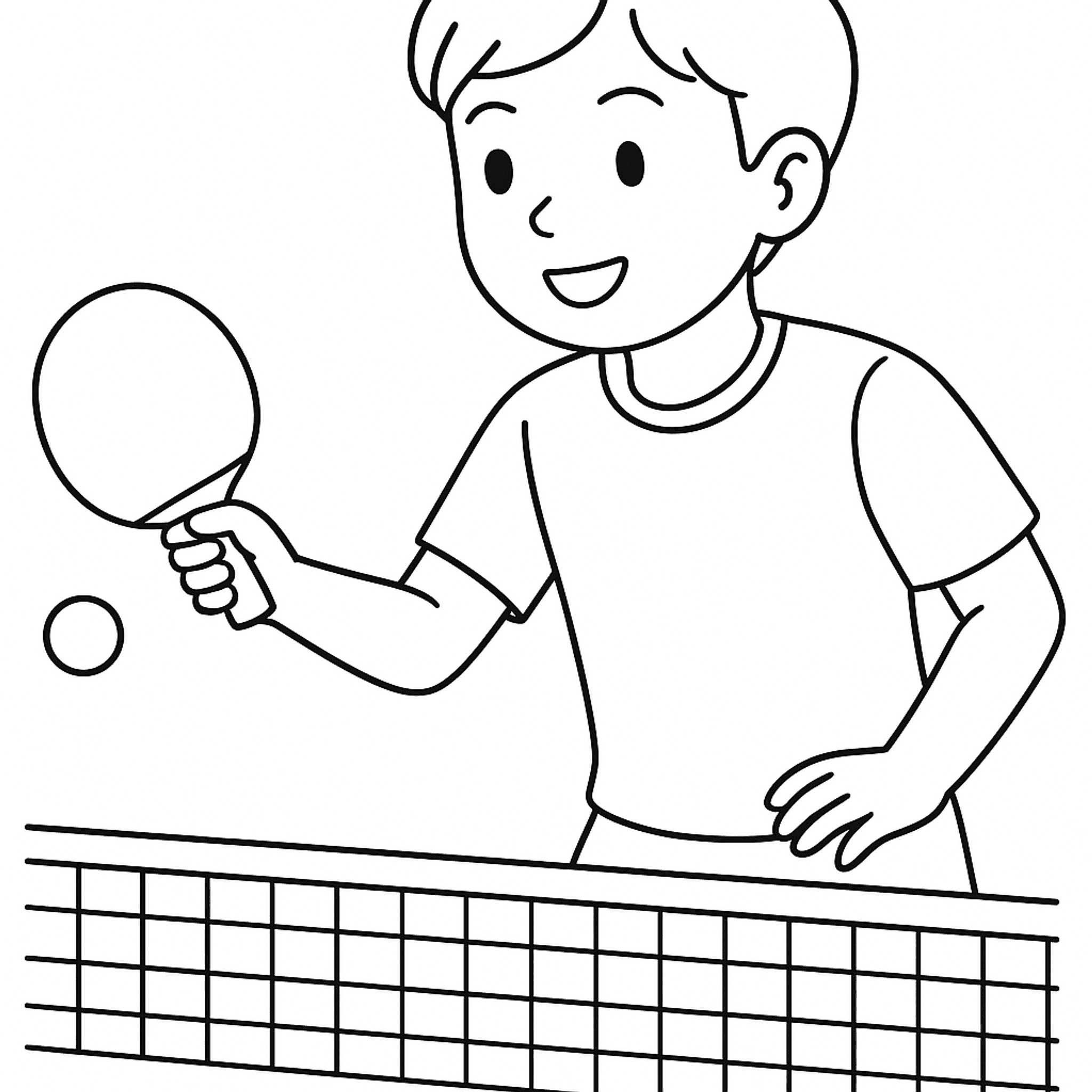 Tafeltennisser Kleurplaat