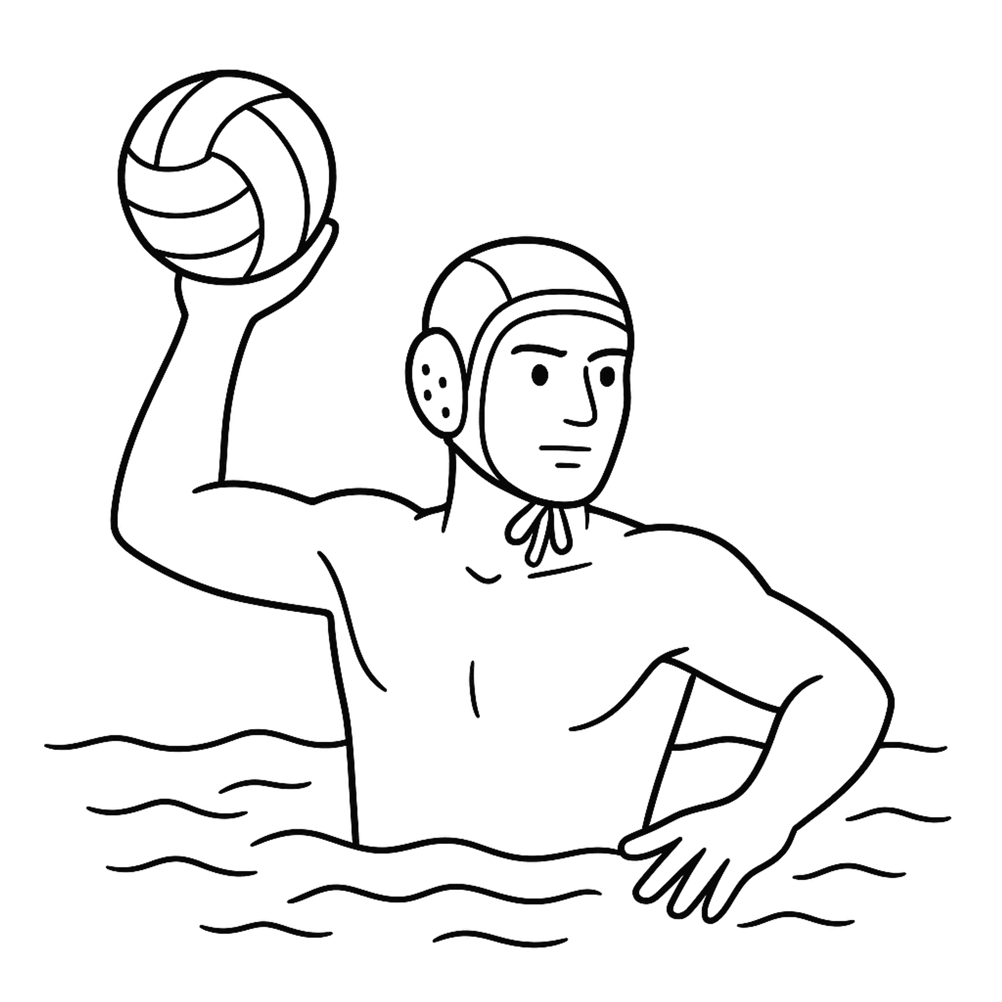 Waterpolospeler Kleurplaat