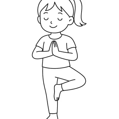 Yoga Kleurplaat