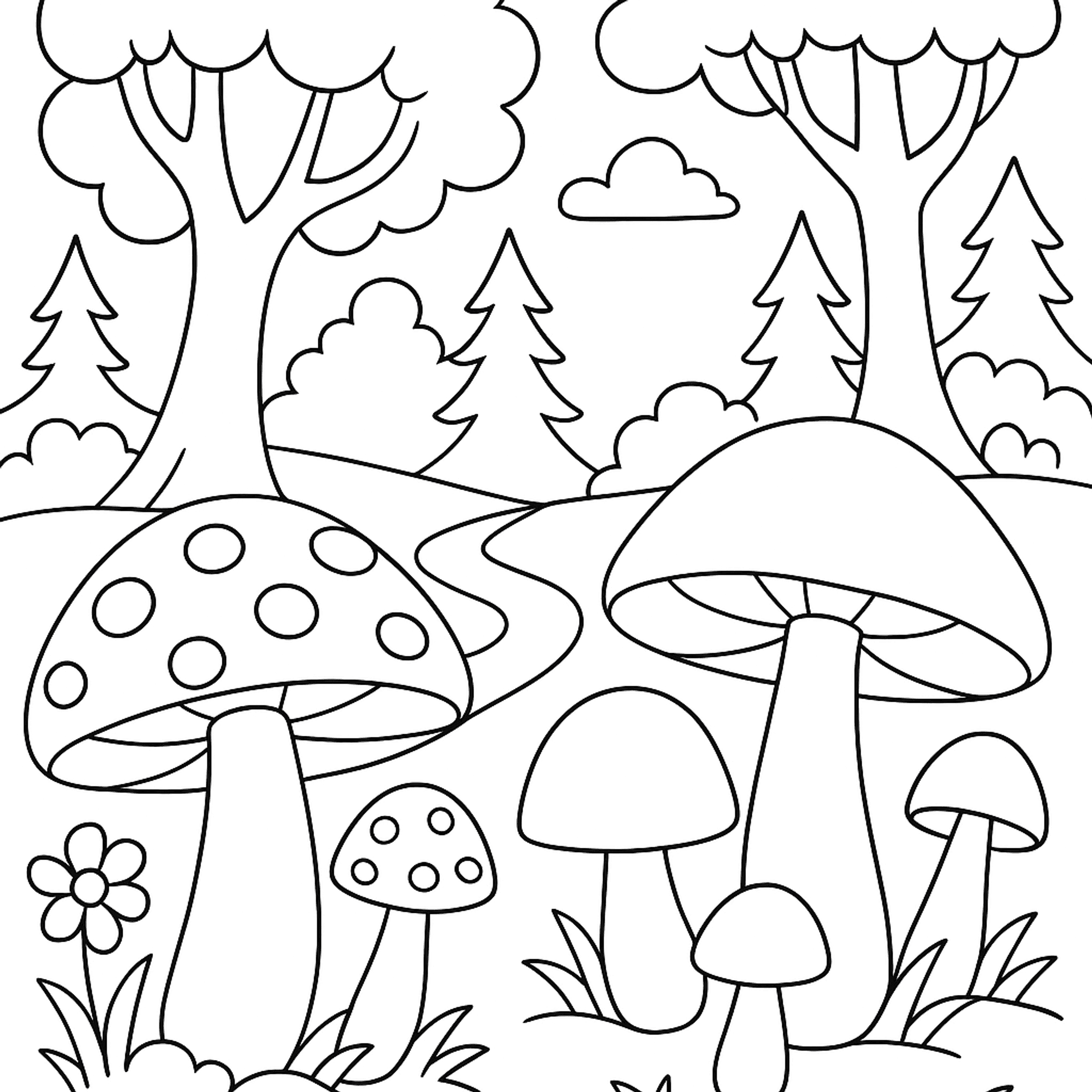 Sprookjesbos Kleurplaat