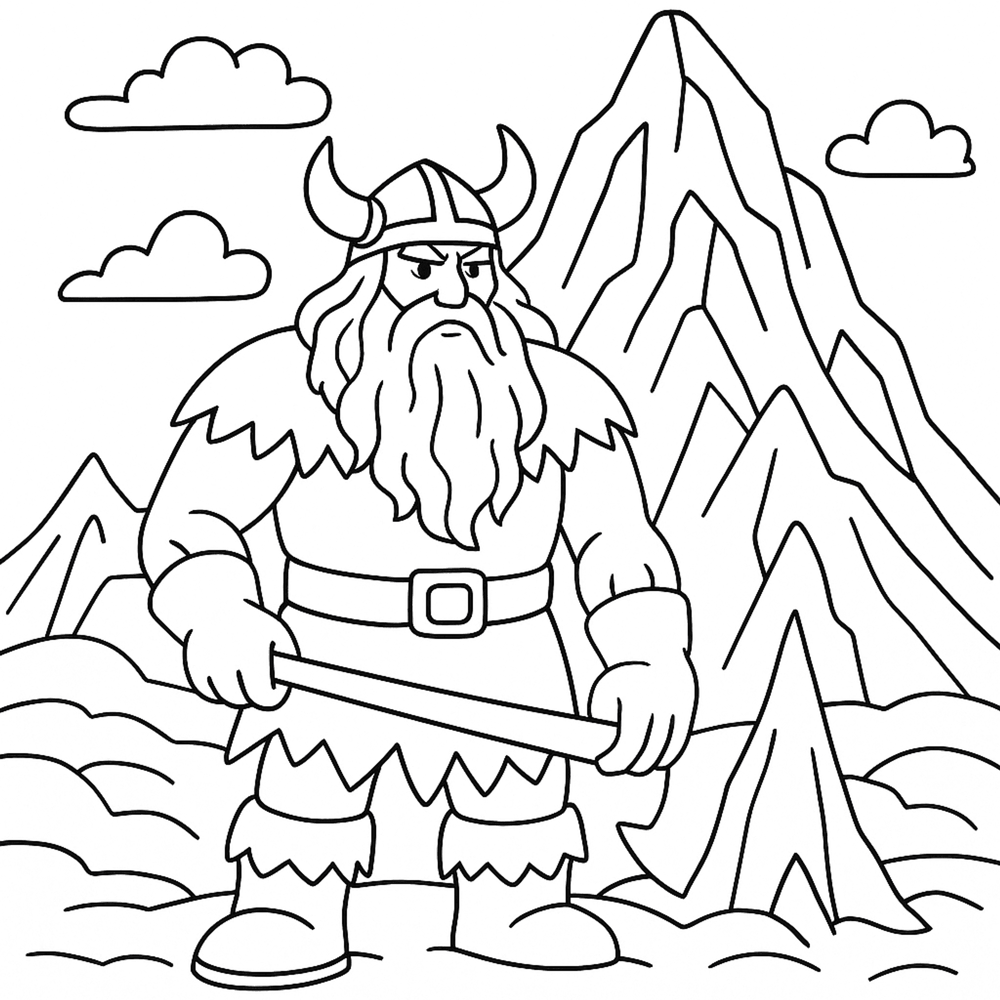Frost Giant Kleurplaat