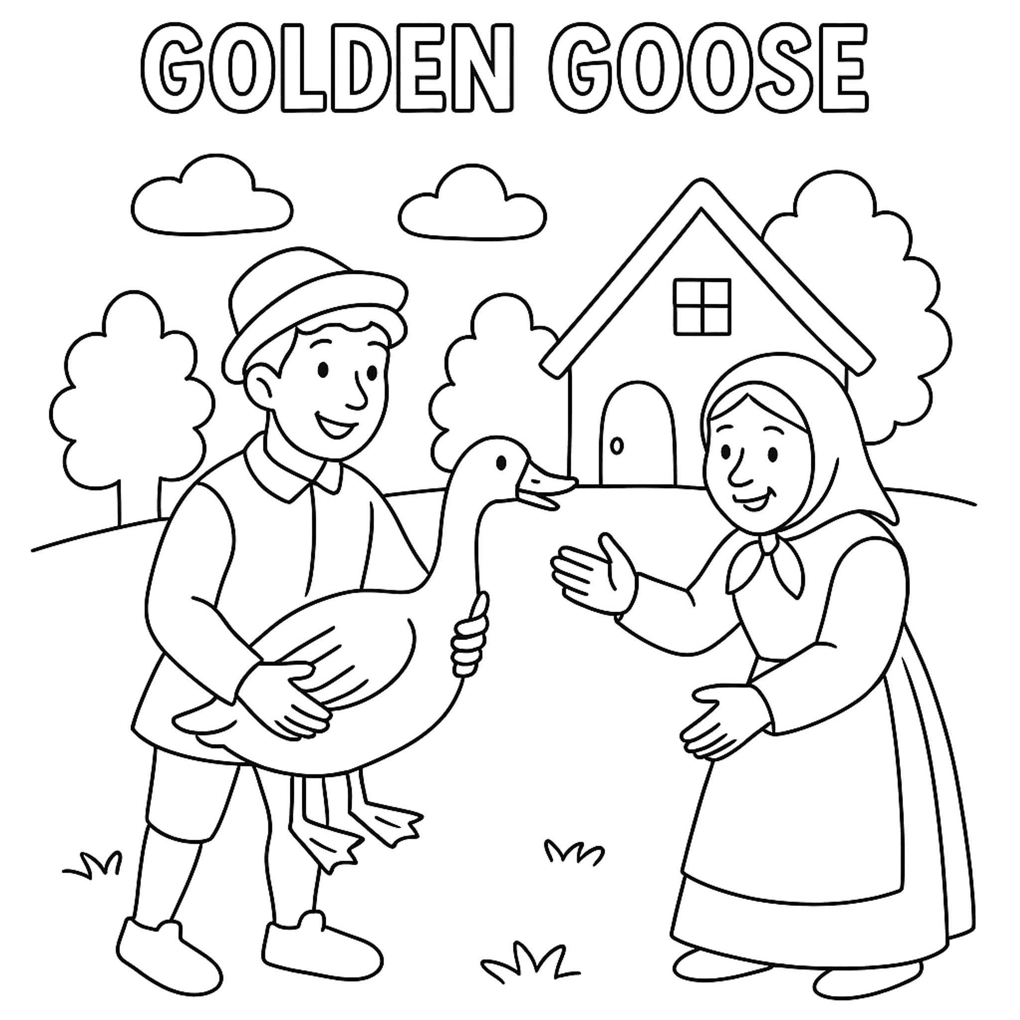 Gouden Gans Kleurplaat