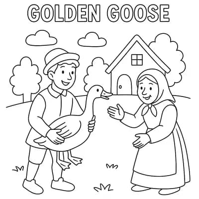 Gouden Gans Kleurplaat