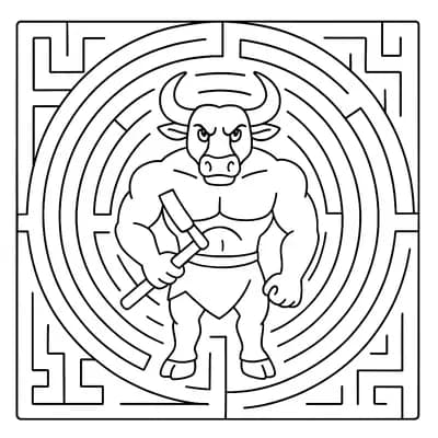 Labyrinth Maze Kleurplaat