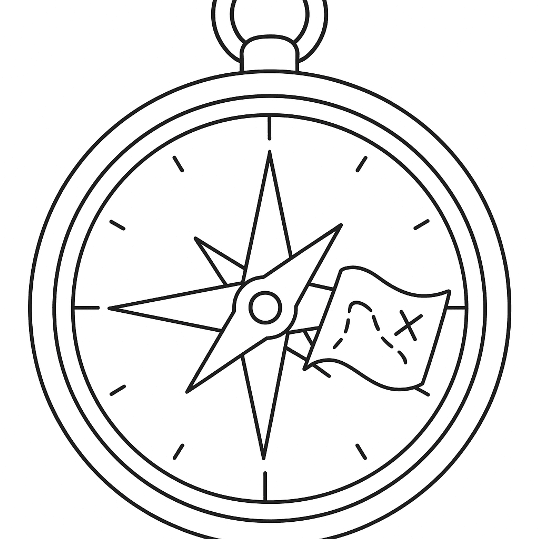 Magic Compass Kleurplaat