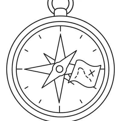 Magic Compass Kleurplaat