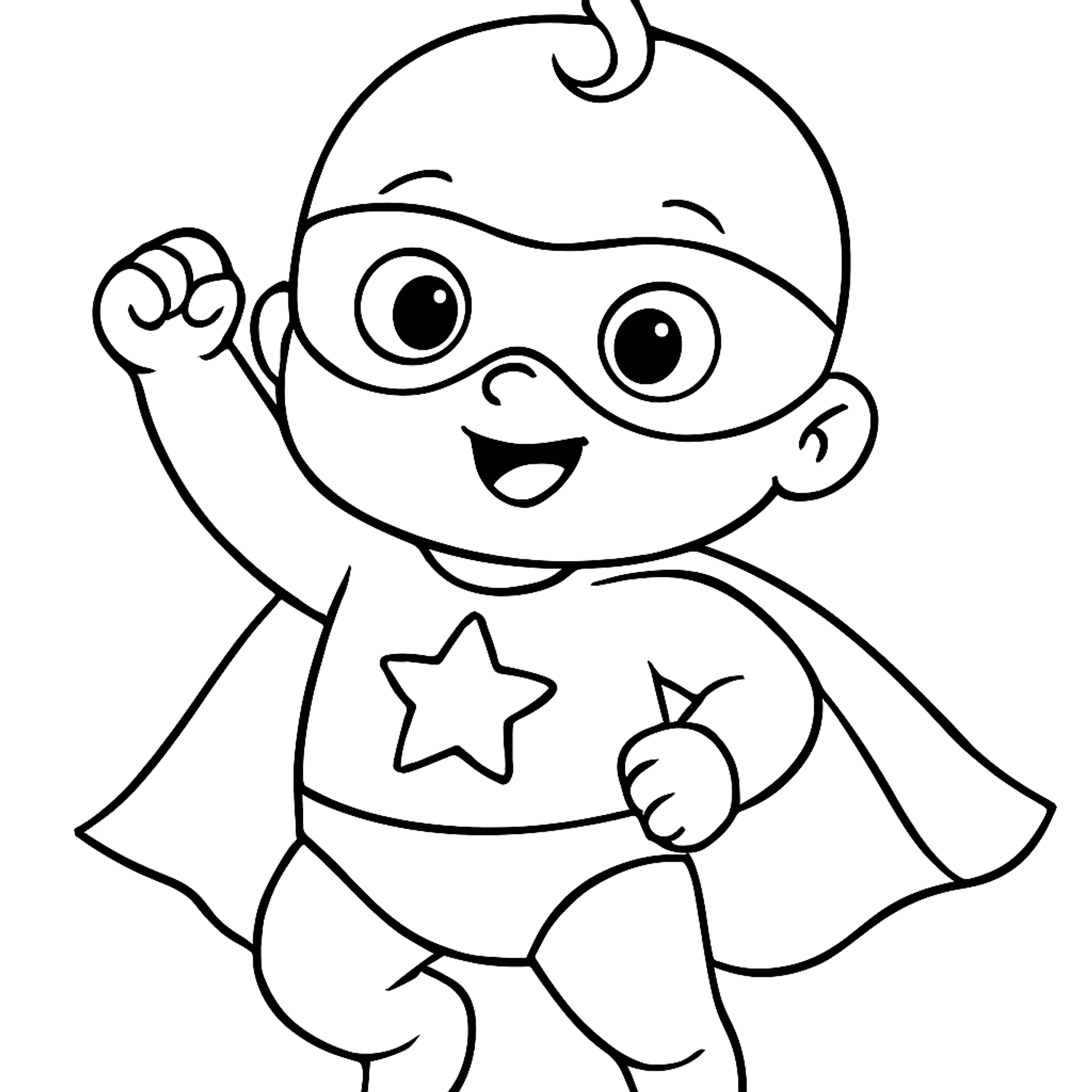 Baby Superheld Kleurplaat