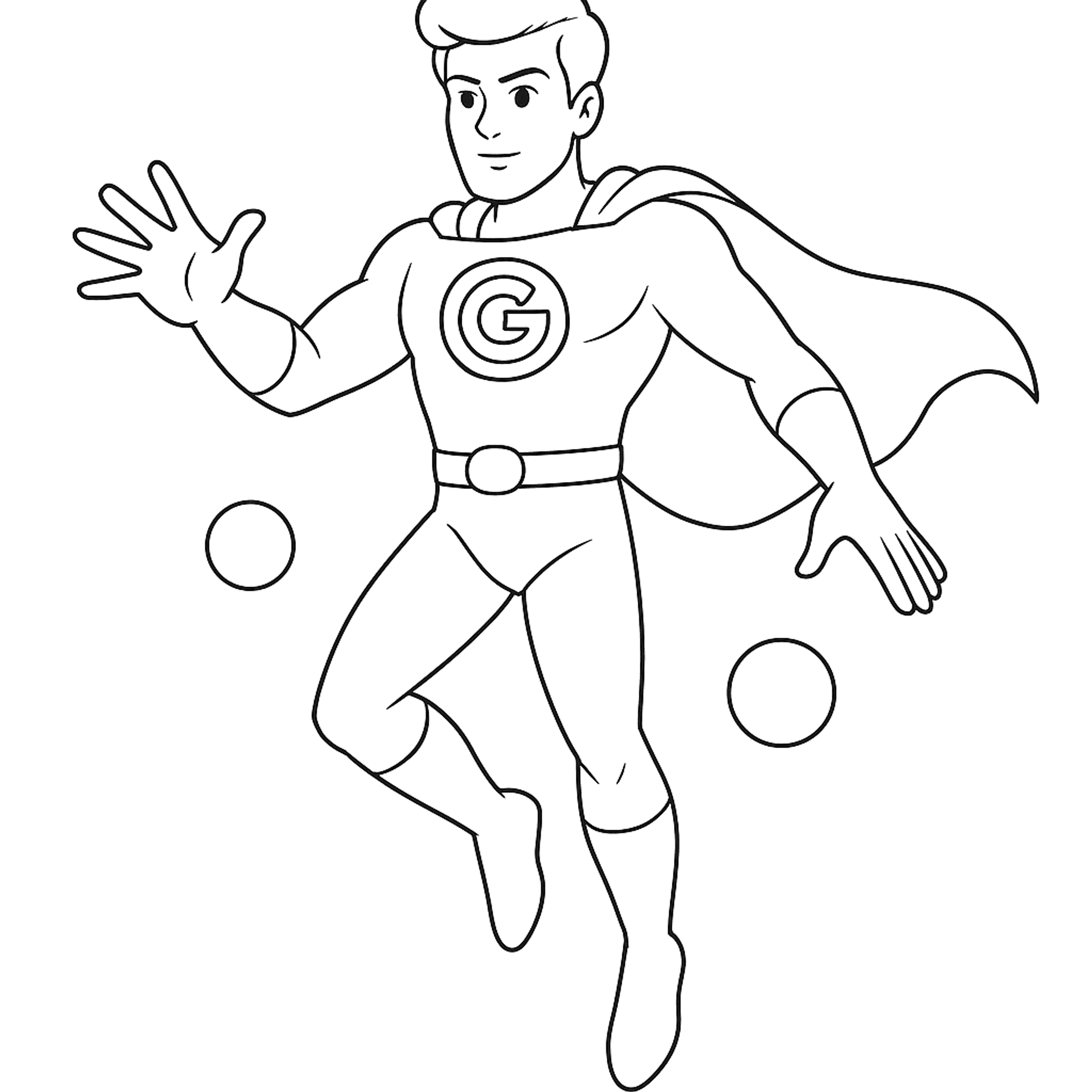 Superhero Gravity Kleurplaat