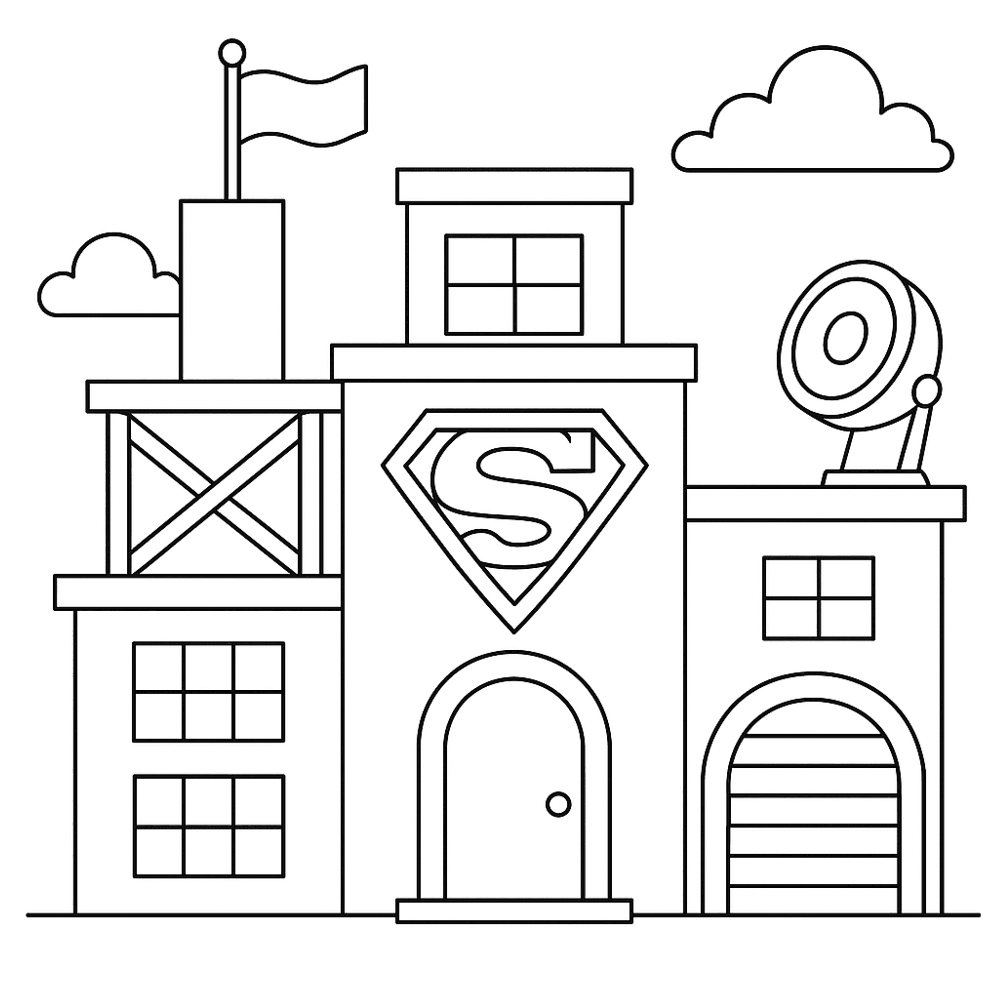 Superhelden Basis Kleurplaat