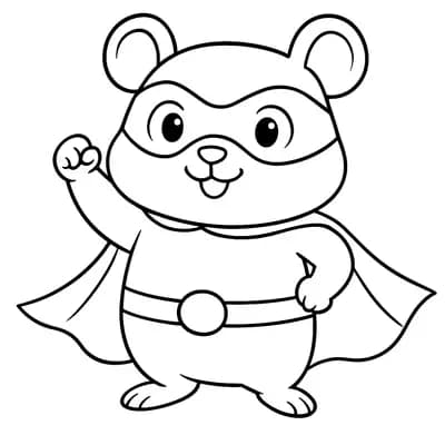 Superhero Pet Kleurplaat