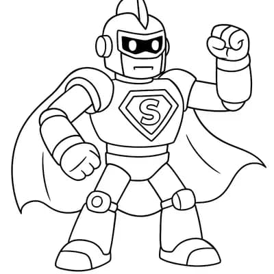 Robotheld Kleurplaat
