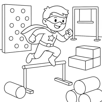 Superheld Traint Kleurplaat